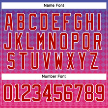 Load image into Gallery viewer, Custom Purple Red Pink-White 3D Pattern Abstract Gradient Halftone Hockey Lace Neck Jersey