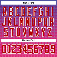 Load image into Gallery viewer, Custom Purple Red Pink-White 3D Pattern Abstract Gradient Halftone Hockey Lace Neck Jersey