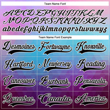 Load image into Gallery viewer, Custom Purple Black Blue-White 3D Pattern Abstract Gradient Halftone Hockey Lace Neck Jersey