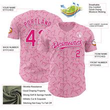 Загрузить изображение в средство просмотра галереи, Custom Light Pink Hot Pink-White Valentine's Day Unicorn Authentic Baseball Jersey