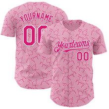 Загрузить изображение в средство просмотра галереи, Custom Light Pink Hot Pink-White Valentine's Day Unicorn Authentic Baseball Jersey