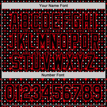 Загрузить изображение в средство просмотра галереи, Custom Black Fire Red Valentine's Day Love Heart Authentic Baseball Jersey