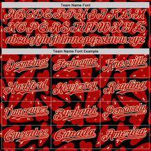 Загрузить изображение в средство просмотра галереи, Custom Black Red-Cream Valentine's Day Love Heart Authentic Baseball Jersey