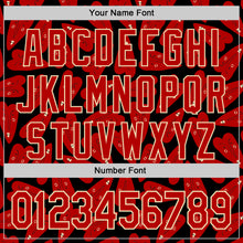 Загрузить изображение в средство просмотра галереи, Custom Black Red-Cream Valentine's Day Love Heart Authentic Baseball Jersey