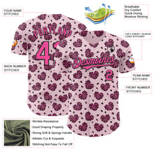 Charger l'image dans la galerie, Custom Pink Black Valentine's Day Love Heart Authentic Baseball Jersey