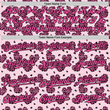 Charger l'image dans la galerie, Custom Pink Black Valentine's Day Love Heart Authentic Baseball Jersey