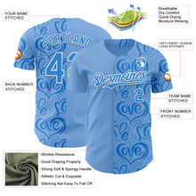 Загрузить изображение в средство просмотра галереи, Custom Blue Electric Blue-White Valentine's Day Love Heart Authentic Baseball Jersey