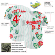 Загрузить изображение в средство просмотра галереи, Custom White Fire Red-Green Valentine's Day Love Heart Authentic Baseball Jersey