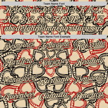 Загрузить изображение в средство просмотра галереи, Custom City Cream Black Valentine's Day Love Heart Authentic Baseball Jersey