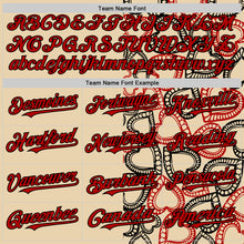 Загрузить изображение в средство просмотра галереи, Custom City Cream Red-Black Valentine's Day Love Heart Authentic Baseball Jersey