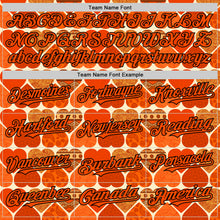Charger l'image dans la galerie, Custom Orange Cream-Black Valentine's Day Love Heart Authentic Baseball Jersey