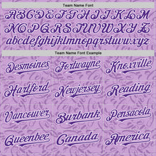 Загрузить изображение в средство просмотра галереи, Custom Light Purple Purple-White Valentine's Day Love Authentic Baseball Jersey