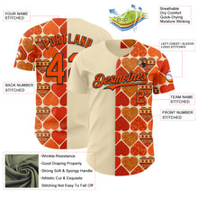 Charger l'image dans la galerie, Custom Orange Cream-Black Valentine's Day Love Heart Authentic Baseball Jersey