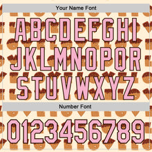 Загрузить изображение в средство просмотра галереи, Custom Cream Light Pink-Brown Valentine's Day Love Heart Authentic Baseball Jersey