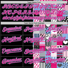 Загрузить изображение в средство просмотра галереи, Custom Black Hot Pink-Light Blue Valentine's Day Love Heart Authentic Baseball Jersey