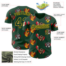 Загрузить изображение в средство просмотра галереи, Custom Green Yellow Valentine's Day Love Heart Authentic Baseball Jersey