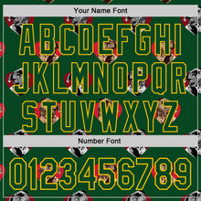 Загрузить изображение в средство просмотра галереи, Custom Green Yellow Valentine's Day Love Heart Authentic Baseball Jersey