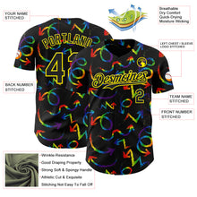 Загрузить изображение в средство просмотра галереи, Custom Black Light Yellow Valentine's Day Arrow Pride Month Love Is Love Authentic Baseball Jersey