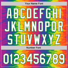 Загрузить изображение в средство просмотра галереи, Custom Rainbow White-Grass Green Valentine's Day Gradient Pride Month Love Is Love Authentic Baseball Jersey