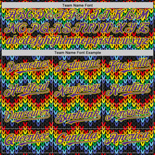 Загрузить изображение в средство просмотра галереи, Custom Black Purple-Light Yellow Valentine's Day Love Heart Pride Month Love Is Love Authentic Baseball Jersey