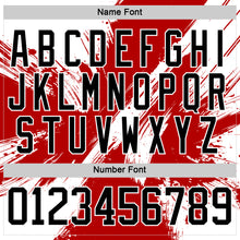 Load image into Gallery viewer, Custom White Black-Red 3D Pattern Abstract Splatter Paint Hockey Lace Neck Jersey