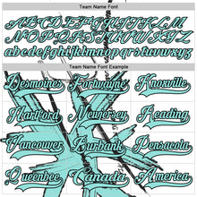 Load image into Gallery viewer, Custom White Ice Blue-Black 3D Pattern Abstract Splatter Paint Hockey Lace Neck Jersey