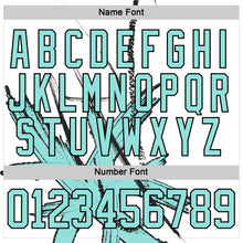 Load image into Gallery viewer, Custom White Ice Blue-Black 3D Pattern Abstract Splatter Paint Hockey Lace Neck Jersey