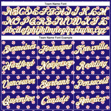 Load image into Gallery viewer, Custom Stitched Dark Purple White-Old Gold 3D Pattern Design Baseball Game Day Baltimore Inspired Sports Pullover Sweatshirt Hoodie