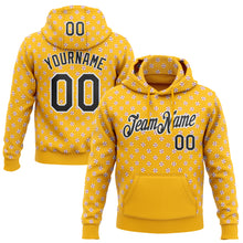 Load image into Gallery viewer, Custom Stitched Gold Black-White 3D Pattern Design Baseball Game Day Pittsburgh Inspired Sports Pullover Sweatshirt Hoodie