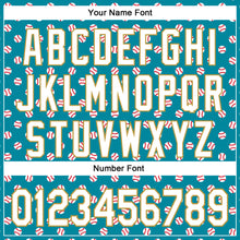 Laden Sie das Bild in den Galerie-Viewer, Custom Stitched Teal White-Old Gold 3D Pattern Design Baseball Game Day Jacksonville Inspired Sports Pullover Sweatshirt Hoodie