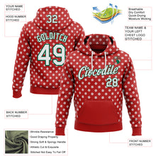 Load image into Gallery viewer, Custom Stitched Red White-Kelly Green 3D Pattern Design Baseball Game Day Houston Inspired Sports Pullover Sweatshirt Hoodie