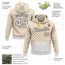Laden Sie das Bild in den Galerie-Viewer, Custom Stitched White Gold-Black 3D Pattern Design Baseball Game Day Pittsburgh Inspired Sports Pullover Sweatshirt Hoodie