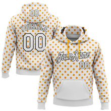 Laden Sie das Bild in den Galerie-Viewer, Custom Stitched White Gold-Black 3D Pattern Design Baseball Game Day Pittsburgh Inspired Sports Pullover Sweatshirt Hoodie
