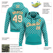 Charger l'image dans la galerie, Custom Stitched Aqua White-Bay Orange 3D Pattern Design Baseball Game Day Miami Inspired Sports Pullover Sweatshirt Hoodie