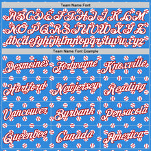 Load image into Gallery viewer, Custom Stitched Powder Blue White-Red 3D Pattern Design Baseball Game Day Tennessee Inspired Sports Pullover Sweatshirt Hoodie