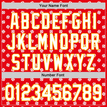 Load image into Gallery viewer, Custom Stitched Fire Red White-Gold 3D Pattern Design Baseball Game Day Kansas Inspired Sports Pullover Sweatshirt Hoodie