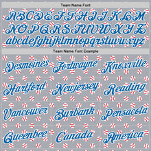 Load image into Gallery viewer, Custom Stitched Gray Blue-White 3D Pattern Design Baseball Game Day Detroit Inspired Sports Pullover Sweatshirt Hoodie