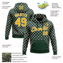 Laden Sie das Bild in den Galerie-Viewer, Custom Stitched Green Gold-White 3D Pattern Design Baseball Game Day Green Bay Inspired Sports Pullover Sweatshirt Hoodie