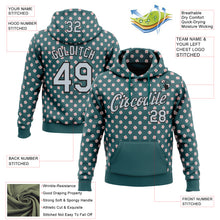 Laden Sie das Bild in den Galerie-Viewer, Custom Stitched Midnight Green Silver-Black 3D Pattern Design Baseball Game Day Philadelphia Inspired Sports Pullover Sweatshirt Hoodie