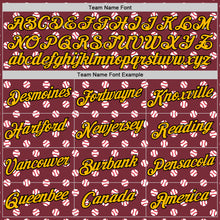 Load image into Gallery viewer, Custom Stitched Burgundy Gold-Black 3D Pattern Design Baseball Game Day Washington Inspired Sports Pullover Sweatshirt Hoodie