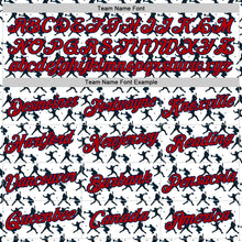 Load image into Gallery viewer, Custom Stitched White Red-Navy 3D Pattern Design Baseball Game Day Houston Inspired Sports Pullover Sweatshirt Hoodie