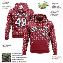 Загрузить изображение в средство просмотра галереи, Custom Stitched Cardinal White Red-Black 3D Pattern Design Baseball Game Day Arizona Inspired Sports Pullover Sweatshirt Hoodie