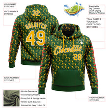 Load image into Gallery viewer, Custom Stitched Green Gold Red-White 3D Pattern Design Baseball Game Day Green Bay Inspired Sports Pullover Sweatshirt Hoodie
