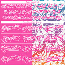 Load image into Gallery viewer, Custom Stitched Pink White 3D Tropical Hawaii Palm Leaves Sports Pullover Sweatshirt Hoodie