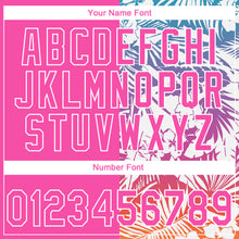 Load image into Gallery viewer, Custom Stitched Pink White 3D Tropical Hawaii Palm Leaves Sports Pullover Sweatshirt Hoodie