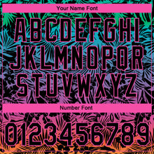 Load image into Gallery viewer, Custom Stitched Black Pink 3D Tropical Hawaii Palm Leaves Sports Pullover Sweatshirt Hoodie