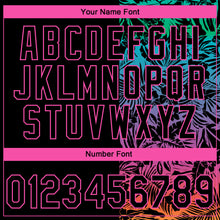 Load image into Gallery viewer, Custom Stitched Black Pink 3D Tropical Hawaii Palm Leaves Sports Pullover Sweatshirt Hoodie