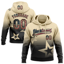 Загрузить изображение в средство просмотра галереи, Custom Stitched Cream Vintage USA Flag-Black 3D Gradient Style Twinkle Star Sports Pullover Sweatshirt Hoodie