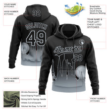 Laden Sie das Bild in den Galerie-Viewer, Custom Stitched Black Silver 3D Gradient Fashion Las Vegas City Edition Sports Pullover Sweatshirt Hoodie