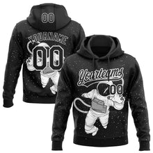 Load image into Gallery viewer, Custom Stitched Black White 3D Pattern Design Astronaut Sports Pullover Sweatshirt Hoodie